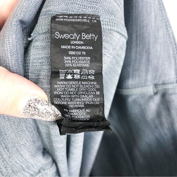 SWEATY BETTY | Blue Terrazzo Placement Disco Metallic 7/8 Leggings Women’s Small - Picture 13 of 13